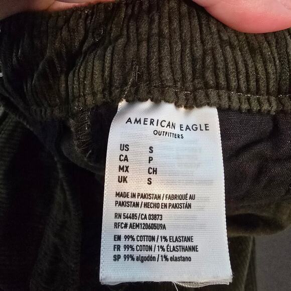 American Eagle Men's Next Level Flex Corduroy Jogger Pants Green Size Small - Picture 6 of 10